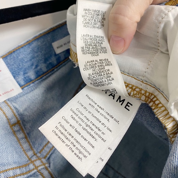 Frame Rigid Re-release Le Original Shorts Stockley Wash - Picture 13 of 13